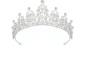 HPMAISON Corona Princesa Niña Pedrería Diamantes Cristal Tiara Reina Corona Mujer Crown Zenith Disfraz Corona Para Tarta de Cumpleaños Halloween Cosplay Navidad Decoración para El pelo