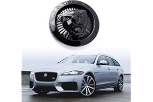 AULPEE Emblem Compatible with XE XF XJ F-Type F-PACE Front Center Grille Emblem 3.38inch Car Badge Emblem Accessories(Front Black)
