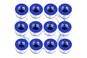 Denkmsd - Filtro para SPA Inflable, Cartucho de Filtro Infinite SPA para Clever SPA 75 x 100 mm Altura 75 mm Cartucho de Filtro, Filtro SPA para Aquaparx (12 Unidades)