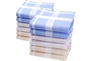 ‎MERRYSQUARE merrysquare Discreet Plain Women's Handkerchiefs - Small Size 28 cm x 28 cm - 100% Cotton - Model Suzon