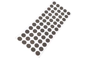 Adsamm® / 60 x almohadillas de fieltro / Ø 14 mm / marrón / redondo / Protectores de suelo para patas de mueble / auto-adhesivos / con grosor de 1,5 mm de la máxima calidad