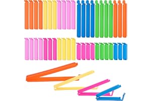 RosewineC 48 Stück Verschlussclips für Beutel Tütenclips 7/9/11/16 cm Clips Klipser für Tüten Gefrierbeutel Clips Lebensmittel Clips Kunststoff Verschlussklammern Plastik für Verpackung Snacks