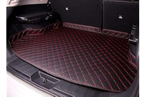 DOUII Funda de Maletero de Coche Protector Maletero para KIA Niro 2017-2022 2023 5 Seats, Cuero Duradero AntiarañAzos Impermeable Alfombra,Black-Red-Plus