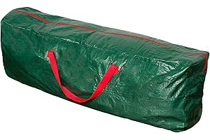 Neo Heavy Duty Christmas Tree Storage Bag Trees Extra Large Durable Waterproof Rectangular Organiser Zipper Decoration Reinforced Handles (9 ft, Green & Red)