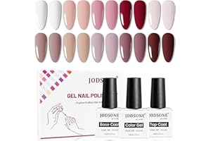 ‎JODSONE JODSONE 10-teiliges Gel-Nagellack-Set mit Unterlack und Überlack Weiß, Rosa, Lila und Rot Gel-Nagellack für alle Jahreszeiten Damen
