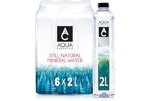 AQUA Carpatica 2L x 6 Pure Natural Still Mineral Water - 6-Pack Bottled Water, Virtually Nitrate Free, Low Sodium, Naturally Alkaline, Natural Electrolytes, Premium Multipack 100% Recyclable