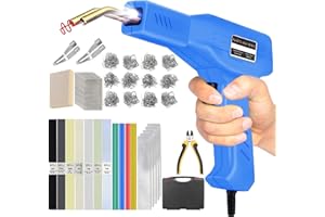 GHGUOLE 150W Plastic Welder,2 in1 Plastic Welding Kit,Plastic Welder Gun Soldering Kit,Hot Stapler Plastic Welding Car Bumper Repair Kit,64pcs Plastic Welding Rods,800pcs Staples for Plastic Crack Repair