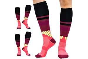 cheap4uk 2 Paires Bas De Contention Femme Homme Chaussette De Contention Mollet Base Layers Et Compression De Sport