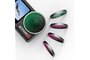 BRDRC ND-Filter für DJI Osmo Action 5 Pro Action 4 3, 4er-Pack CPL ND16 ND32 ND64 Snap On Objektivfilter Set Polarisierende Neutraldichte-Zubehör