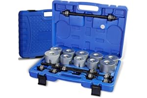 ‎CCLIFE CCLIFE Silentlager Werkzeug Abzieher Satz Gummibuchsen Buchsen Achslager Lager Dichtungen Einpresswerkzeug mit 22 Druckstücken & 5 Spindeln M10–M18 Universal Werkzeug für Kfz Werkstatt & Industrie