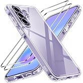 CONSTRAIN - Samsung Galaxy A57 İle Uyumlu Kılıf Kamera &Ccedil;ıkıntılı Korumalı Yumuşak Şeffaf Silikon +9H Ekran Koruyucu Cam Set -