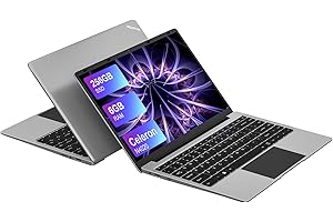 WOZIFAN Ordinateur PC Portable 14 Pouces Win11 Celeron N4020 256Go SSD Support 1 to SSD Expansible 2.4G+5G Double WiFi Bluetooth 4.2 HDMI 1920 x 1080p Souris Sans Fil & Membrane de Clavier AZERTY - Gray
