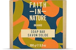 Faith in Nature Saponetta Naturale all'Arancia, Vegana e Non Testata su Animali, Senza SLS e Parabeni, 100 g