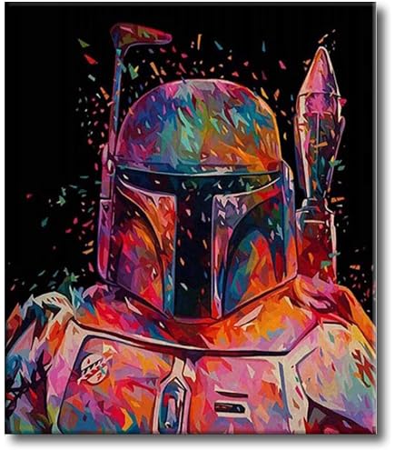 Shukqueen Malen Nach Zahlen Set „Pop Yoda“ – 16x20 Zoll Mit Holzrahmen, Farben, Pinsel & Leinwand Für Erwachsene & Kinder