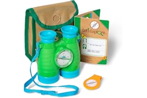 Melissa & Doug Let's Explore zestaw lornetek i kompasu, od 3 roku, prezent dla chłopca lub dziewczynki, 40818