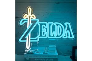 PILOYINDE Zeld Neon Sign Décoration murale Néons Zeld Game Neon Sign Convient aux fans de jeu Zeld Kingdom Tears Décoration de chambre Cadeaux de vacances Panneau LED