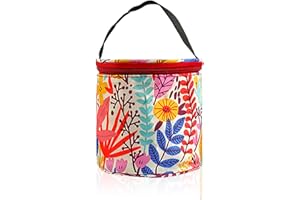 DIYPARKIA Large Knitting Needle Bag with Zipper for Wool and Needles Storage Yarn Storage Bags for Accessories,Hobby Gift Exclusive Knitting Organizers Craft Bag Crochet Bag for Yarn Knitting Needles (B)