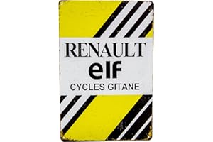 LUCKYLINDE Plaque en tôle rétro 30 x 20 cm - Rallye, voiture, sport automobile - Convient pour les fans et collectionneurs de Renault Elf Racing Team