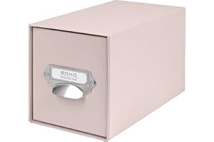 ‎RÖSSLER Rössler Papier 1327452580 - S.O.H.O. Aufbewahrungs CD-Schubladenbox, mit beschriftbarem Einsteckschild und Griff, Powder, 1 Stück