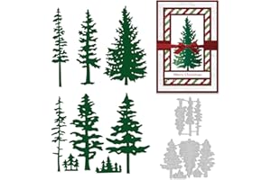 GLOBLELAND Christmas Tree Cutting Dies Metal Pine Trees Plant Frame Embossing Stencils Die Cuts for Paper Card Making Decoration DIY Scrapbooking Album Craft Decor