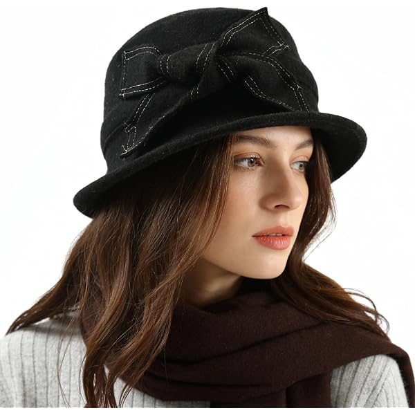 Women Vintage Felt Bucket Hat Winter Wool Dress Beret Hat  display picture 2