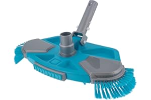 U.S. Pool Supply Deluxe Weighted Pool Vacuum Head with Side Brushes, Swivel Connection, EZ Clip Handle - for Above Ground & Inground Swimming Pools – Vinyl Liner Floor, Wall, Step, Corner Cleaner