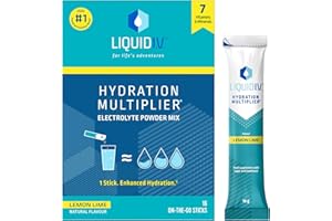 Liquid I.V. Hydration Sachets | Lemon Lime | Electrolyte Powder Mix | 1 Pack (16 Sticks) | 7 Vitamins and Minerals | Vegan