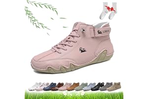 LOVEWLVNCL Bottes Hautes Faites à la Main for Femmes, Chaussures Beck for Femmes Marche Pieds Nus Bottes Chukka légères et Respirantes Mocassins Plats for la randonnée et la Marche