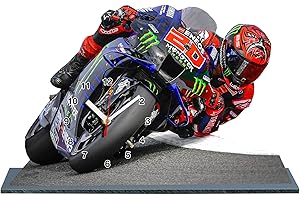 Quartararo Fabio, Champion du Monde 2021 Moto GP en Horloge sur Socle 06