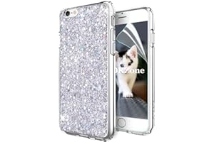 OKZone Compatible iPhone 6S Plus Case,iPhone 6 Plus Case, Bling Glitter Sparkle Design Slim Fit Soft Gel TPU Skin Cover Shining Fashion Style Case for iPhone 6 Plus/iPhone 6S Plus (Sliver)