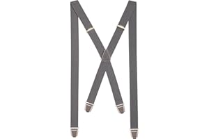 PIERROT Bretelles Homme Fines Made in France - Elastique Solide & 4 Pinces Ultra Fortes en X - Bretelles 2,5cm de Large Taille Ajustable Garantie à Vie