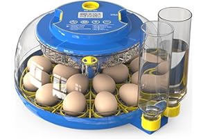 Incubatrice per Uova Automatica: Incubatrice 18 Uova Gallina - FOFNON Incubatrice Borotto con Rotazione Automatica Delle Uova e Controllo Dell'umidità - la Schiusa di Quaglie, Polli, Anatre e Oche