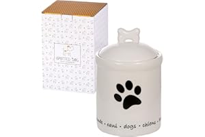 SPOTTED DOG GIFT COMPANY - Barattolo da cucina per cibo cani e biscotti per cani - idee regalo - in ceramica