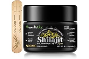 XAYGHE Shilajit Resin, 60 g Shilajit Original Himalaya Bio Pure – Résine hautement concentrée avec acide fulvique et oligo-éléments, énergie naturelle et soutien immunitaire pour hommes et femmes