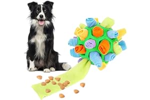 Fouvin Schnüffelball für Hunde, Schnüffelteppich Schnüffelspielzeug Interaktive Hundespielzeug Futterball Reizangel Futtermatte Anreicherung Welpen Geruch Trainingsspiel Fütterung Pad für Hunde