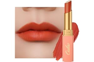 Oulac Pintalabios Permanente Soft Mate Naranja- Larga duración Labial rico y nutritivo Labiales, Acabado Cremoso Mate, Barra de labios de alta pigmentación, Fórmula Vegana Ordinary Orange (Y10)