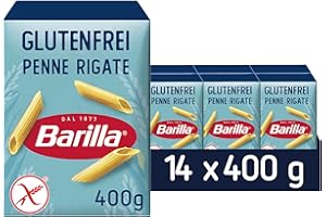 ‎BARILLA Barilla Pasta Nudeln Glutenfreie Penne Rigate aus köstlichem Mais und Reis – perfekt für Menschen mit Zöliakie oder Glutenunverträglichkeit, (14 x 400 g)