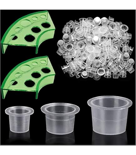 INKgrafiX® professionele body supply - INK cups steriel - 400 stuks (80 repen) - kleurdoppen - IG57525 - EO gasindicator scheidbaar doppen kleur kleuren