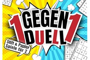 1 gegen 1 Duell - Stift und Papier Spiele für 2: Das Challenge Buch für Familen, Paare und Freunde - mit beliebten Rätseln und Spieleklassikern