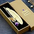 FLAFARY Metal Feather Bookmark Birthday Gift Women Teachers & Mothers Day, Butterfly Book Mark for Book Lover Readers Mom Lady, Back to School Supplies