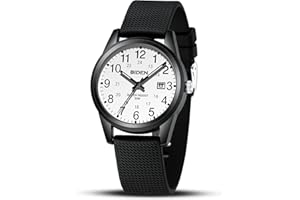 LN LENQIN Orologio Uomo Orologio Analogico al Quarzo da Uomo Orologio Impermeabile 30M Orologio Polso da Uomo Casual da Uomo d'affari di Moda Con Cinturino in Silicone Luminoso Con Data