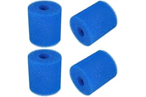 Skystuff 4PCS Swimming Pool Filter Sponge Medium Hot Tub Filter Cartridge Sponge Foam Sponge Cartridge for Type A, Replacement Foam Cartridge for Swimming Pool Hot Tub Lazy Spa