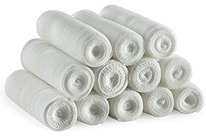 SUMEDTEC Lot de 12 rouleaux de bandages en gaze de qualité médicale de qualité médicale - 10 cm x 5 m - Pour panser tous types de plaies.