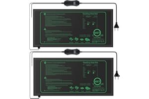 iFalarila 50W Tappetino riscaldante per Piante con termostato - Riscaldamento rapido, Protezione antincendio, Controllo della Temperatura Tappetino riscaldante per piantine, Animali-2 Pezzi