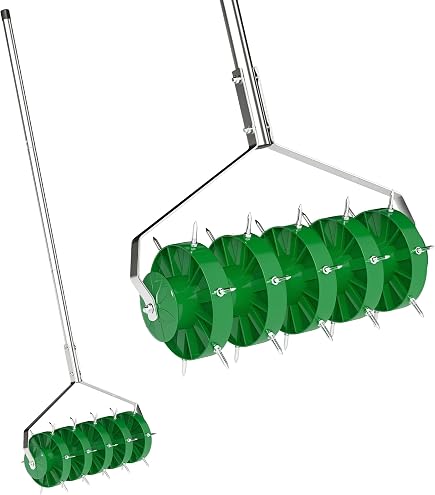 Râteau Nivelleur Et Aérateur Gazon Manuel - Manche Extensible 115-190cm Pour Jardinage