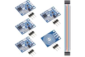Youmile 5 pcs OE-TP Module de Commutateur Tactile Capacitif LED Gradation en continu 10A DC 5-20V Capteur Tactile Numérique Module de Gradation Tactile avec Pinheader Câble DuPont