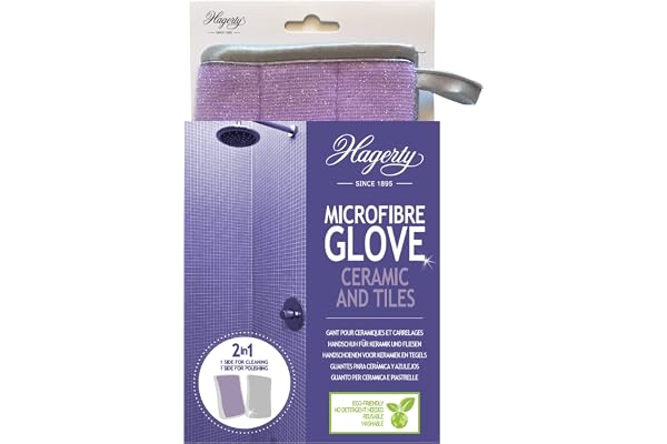 Hagerty Mikrofiberhandske keramik och kakel, 6 st, neutrala, 1 st (1-pack)