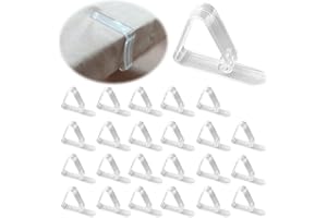 Wondsea 24 Pièces Nappe Clip Plastique,Pinces À Nappe Plastique,Pince Nappe,Clips de Nappe Table Anti-Glissant,Pince à Nappe de Table Transparente pour Noël Fête Mariage d'Intérieur d'Extérieur