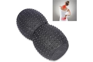 ZINUEEN Fascia Roller Spine (34,5 x 17 cm), Fascia Roller Back with Cut Out for the Spine, medium Hardness, Instruction booklet in German with 8 ilustrated exercises for beginners and professionals