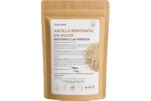 100 % naturlig bentonitlera i pulver (250 g) – Argentinskt ursprung – för | Ursprungsland Argentina. Kosmetisk kvalitet Perfekt för ansiktsmasker och gör-det-själv-kosmetika.